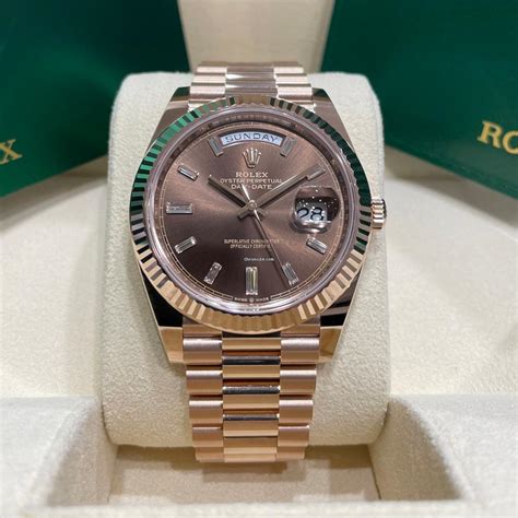 rolex day date rose braun|rolex day date watches.